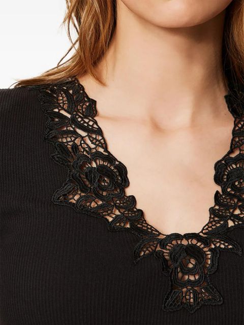 TWINSET V-neck knitted blouse - Black