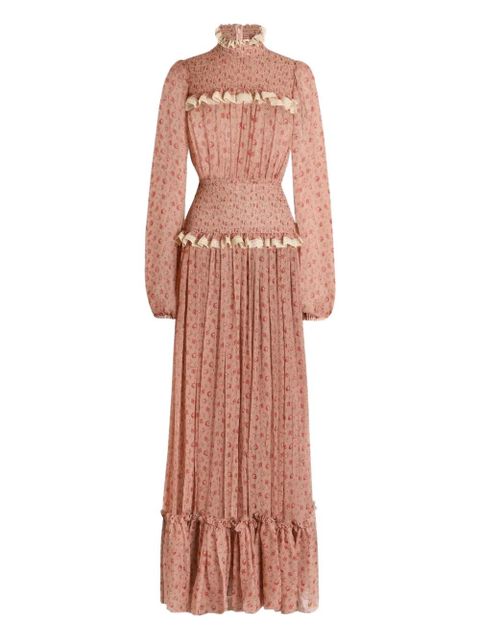 Dolce & Gabbana ruffled floral maxi dress - Pink - zdjęcie produktu nr 1