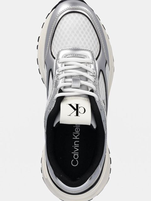 Calvin Klein sneakersy HIKE RUNNER LACE UP MESH MIX MET damskie kolor szary YW0YW02063