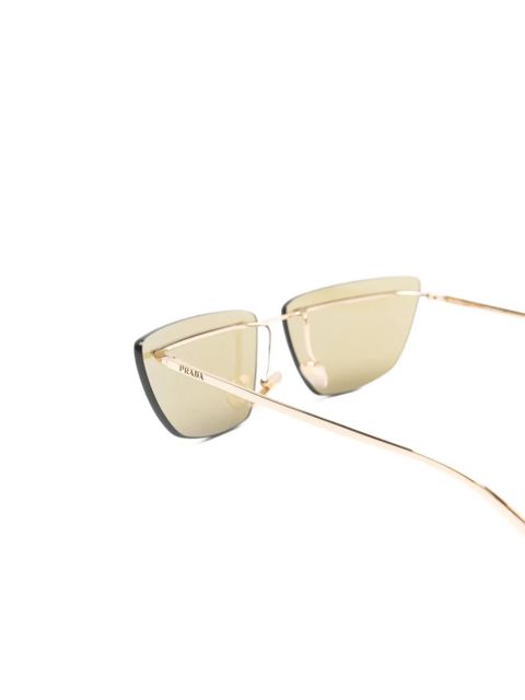Prada Eyewear geometric-frame sunglasses - Gold