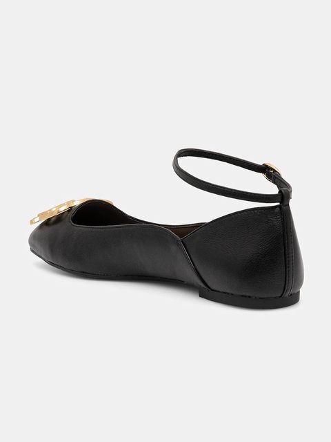Liu Jo baleriny skórzane BRIGITTE 01 kolor czarny SF5039P006222222