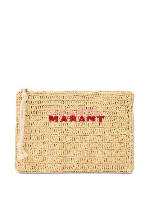 ISABEL MARANT Praia clutch bag - Neutrals