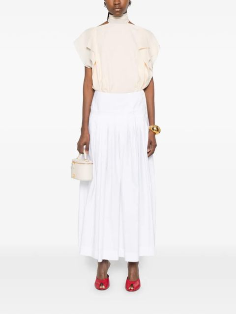 Lanvin pleated buttoned maxi skirt - White - zdjęcie produktu nr 2