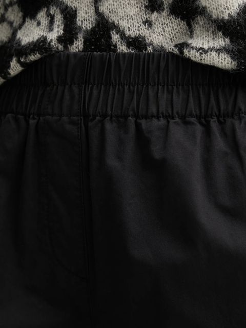 United Colors of Benetton spodnie bawełniane damskie kolor czarny szerokie high waist 4PAXDF0A4