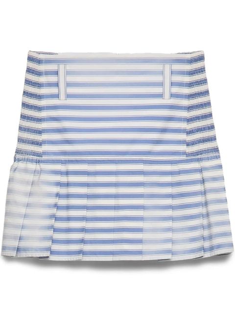 Prada striped poplin mini skirt - Blue - zdjęcie produktu nr 1