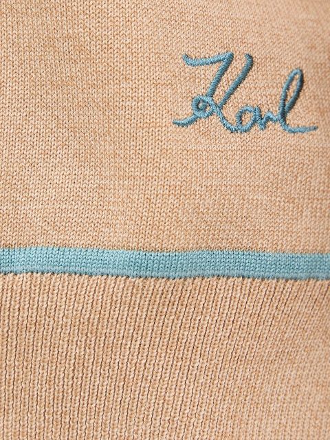 Karl Lagerfeld sweter damski kolor beżowy lekki A3W18023