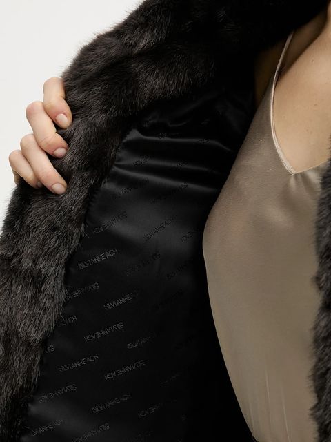 Silvian Heach płaszcz LIZOAIN kolor brązowy GPA25011PL