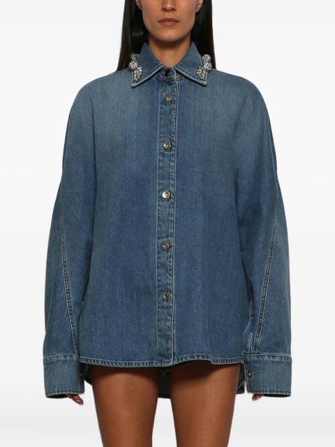 Givenchy crystals-embellished cotton shirt - Blue