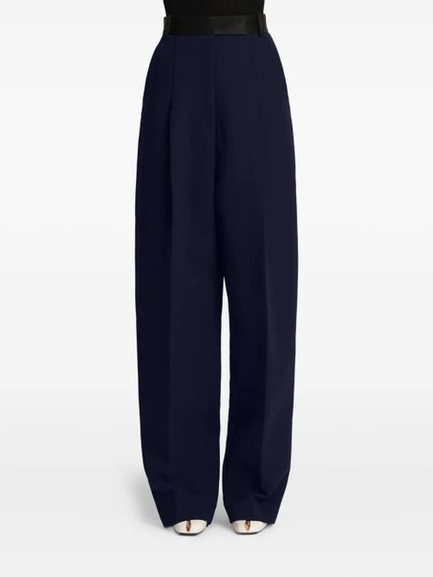 KHAITE Cullen pleated trousers - Blue