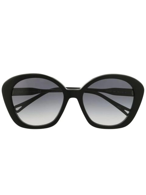 Chloé Eyewear oversized round sunglasses - Black - zdjęcie produktu nr 1