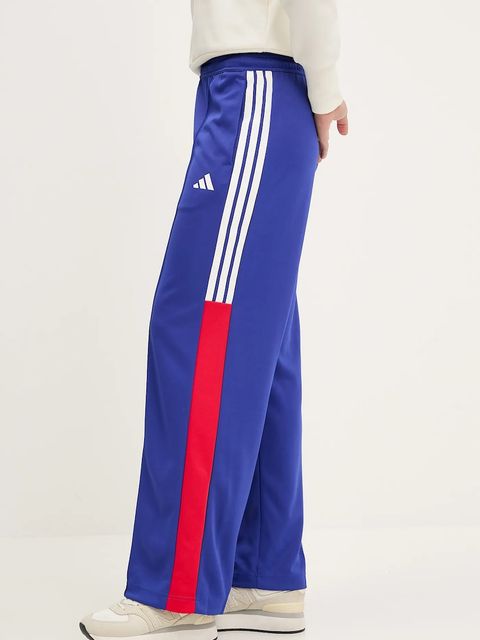 adidas spodnie dresowe Tiro damskie kolor niebieski wzorzyste JW6811