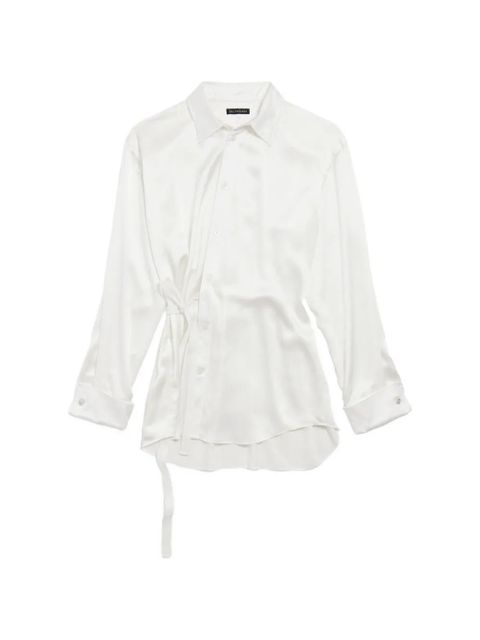 Balenciaga tie-waist shirt - White - zdjęcie produktu nr 1