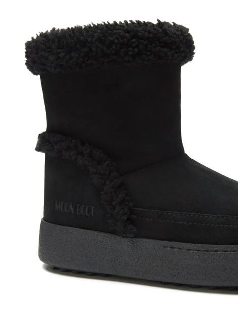 Moon Boot sherpa-trimmed platform boots - Black