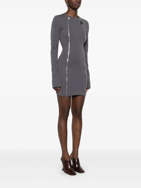 The Attico zipped mini dress - Grey