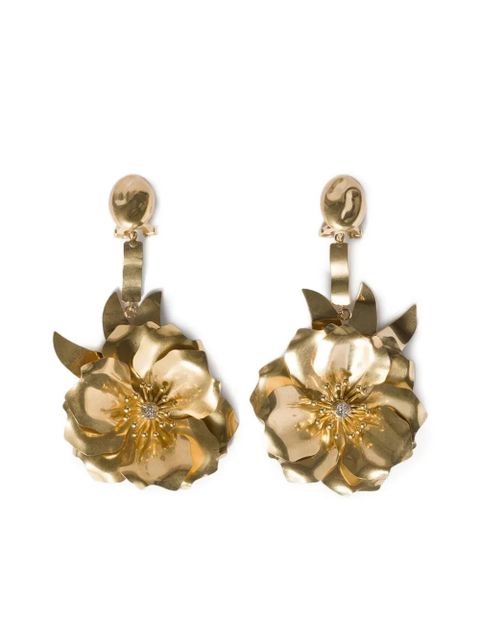 Miu Miu crystal flower earrings - Gold - zdjęcie produktu nr 1