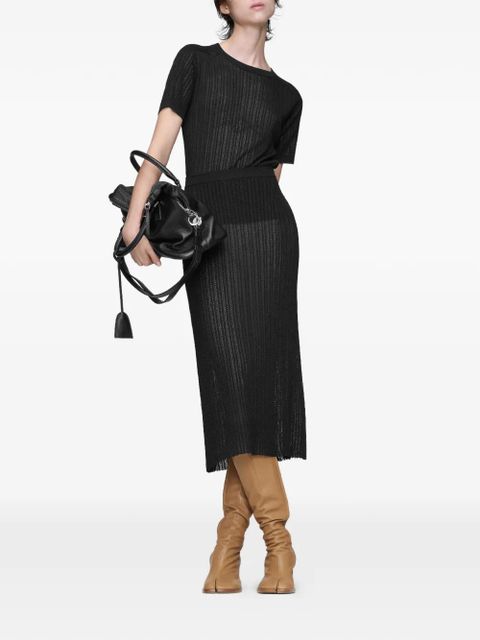Maison Margiela slit midi skirt - Black