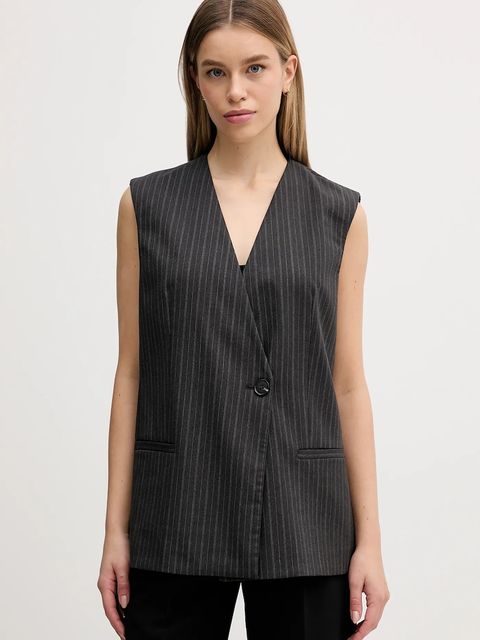 Sisley kamizelka kolor szary dwurzędowa 209YLJ00X - zdjęcie produktu nr 1