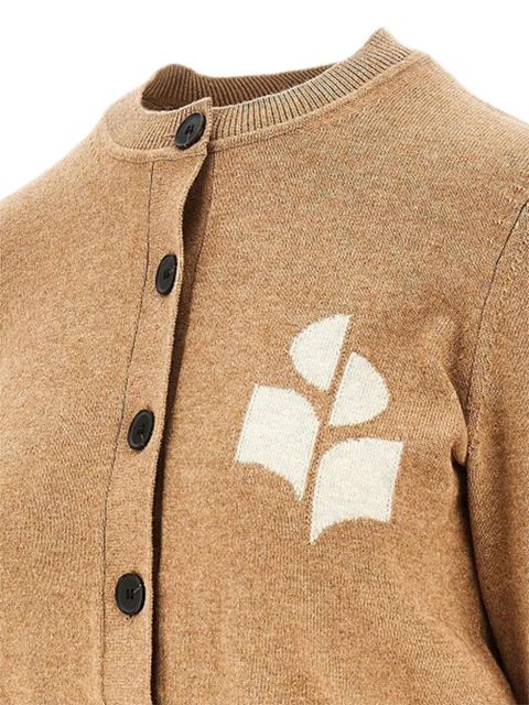 MARANT ÉTOILE logo cardigan - Brown - zdjęcie produktu nr 2