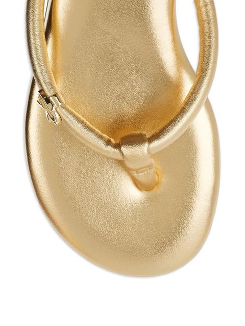 Gianvito Rossi knotted logo-detail leather sandals - Gold
