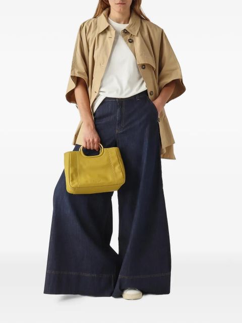 TWINSET metal-handle leather tote bag - Green - zdjęcie produktu nr 2