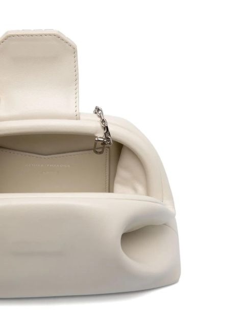 Amina Muaddi Camelia embellished clutch bag - Neutrals