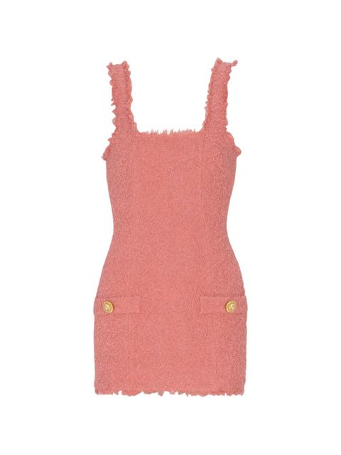 Balmain button-embellished mini dress - Pink - zdjęcie produktu nr 1