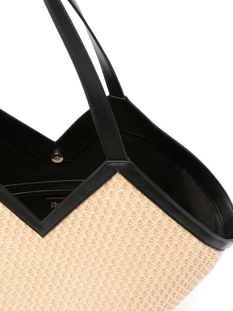 Max Mara Luigi woven tote bag - Neutrals