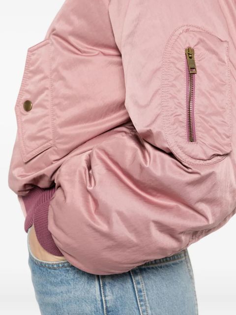 Chloé zip-up cropped bomber jacket - Pink