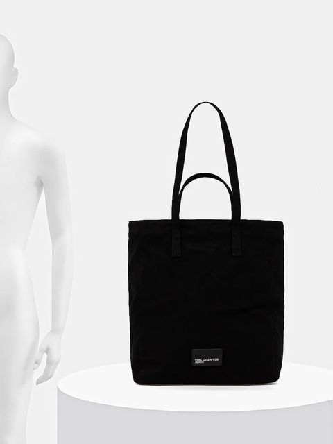 Karl Lagerfeld Jeans torba bawełniana kolor czarny B1W50001