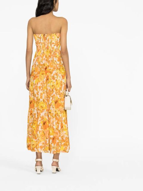 ZIMMERMANN floral-print cotton maxi dress - Orange