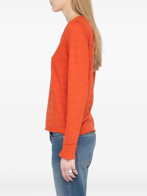 Zadig&Voltaire striped long-sleeve top - Orange