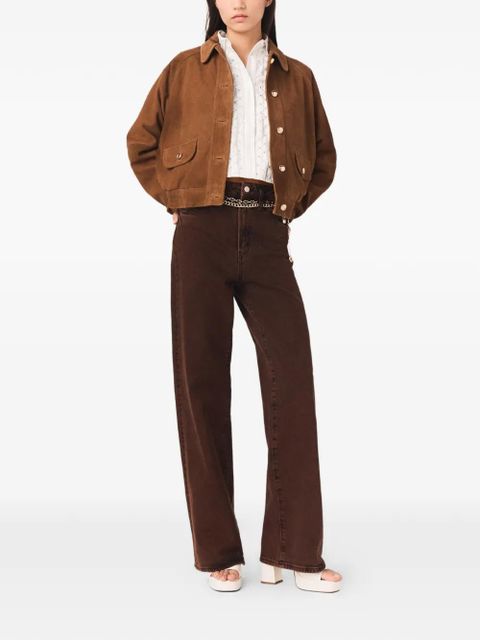 Maje chain-link belt jeans - Brown