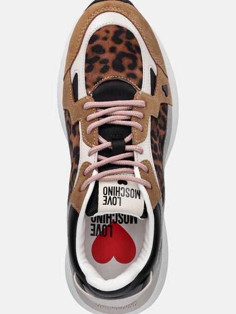 Love Moschino sneakersy damskie kolor beżowy JA15415G0NJAB30A