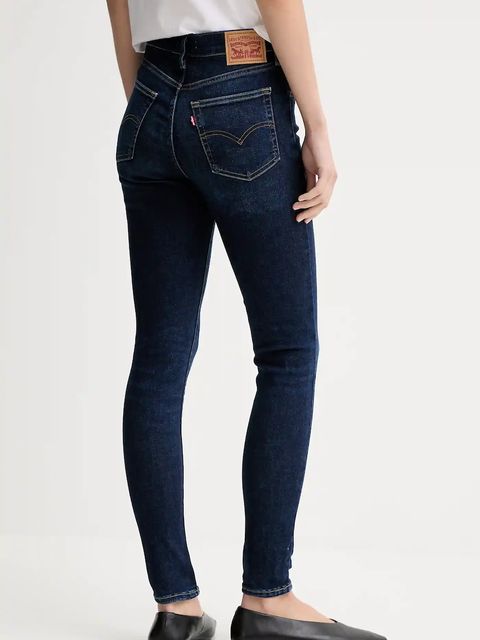 Levi's jeansy 720 HIRISE SUPER SKINNY damskie kolor niebieski 52797.0393