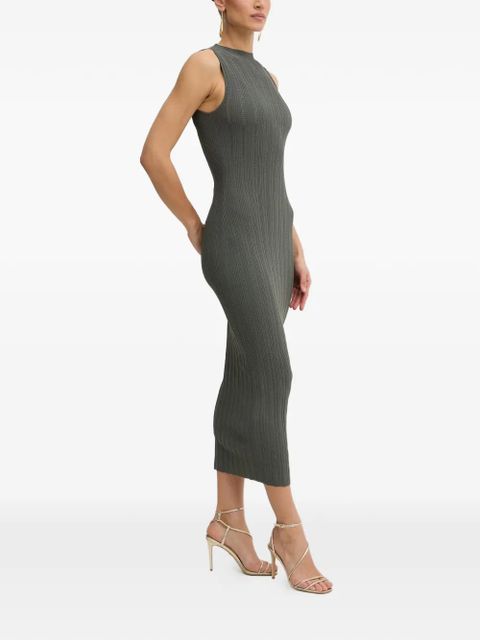 TWINSET ribbed-knit sleeveless dress - Grey - zdjęcie produktu nr 2