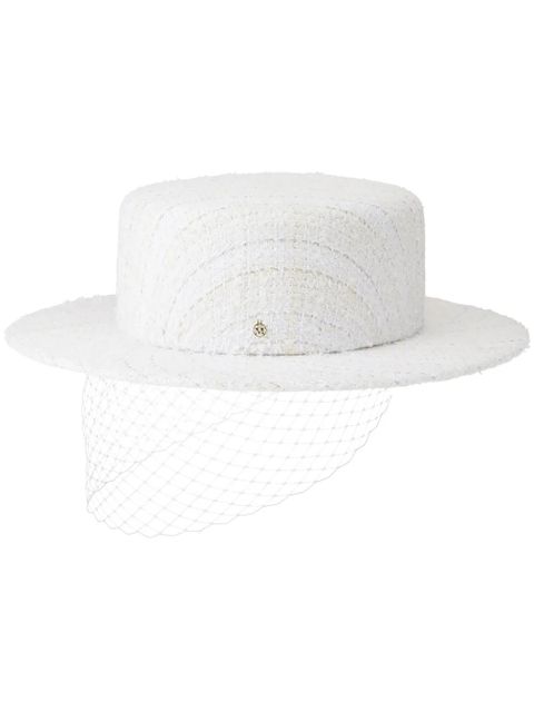 Maison Michel Kiki boater hat - White - zdjęcie produktu nr 1