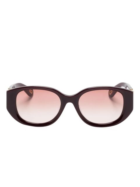 Chloé Eyewear Marcie oval-frame sunglasses - Red - zdjęcie produktu nr 1