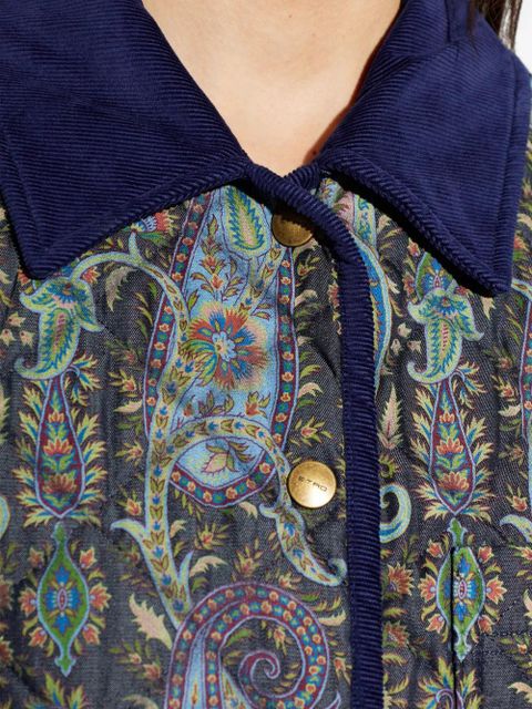 ETRO paisley collared jacket - Grey