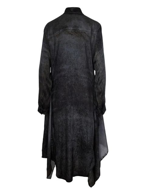 Diesel D-Iletta denim-effect wrap dress - Grey