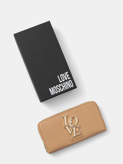 Love Moschino portfel damski kolor beżowy JC5664PP1