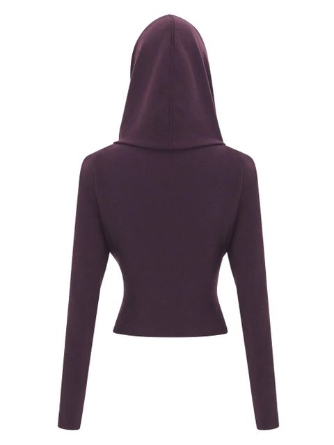 Saint Laurent hooded wool top - Purple
