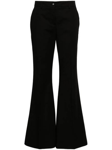 Dolce & Gabbana mid-rise twill flared trousers - Black - zdjęcie produktu nr 1