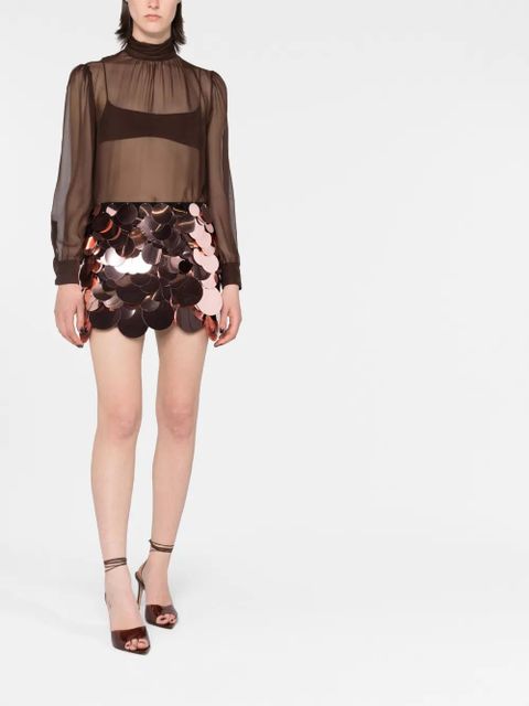 The Attico sequin-embellished mini skirt - Black - zdjęcie produktu nr 2