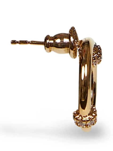 FENDI logo stud crystal earrings - Gold - zdjęcie produktu nr 2