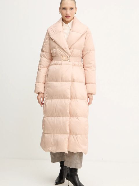 Twinset kurtka puchowa kolor beżowy zimowa 252TT2050 - zdjęcie produktu nr 1