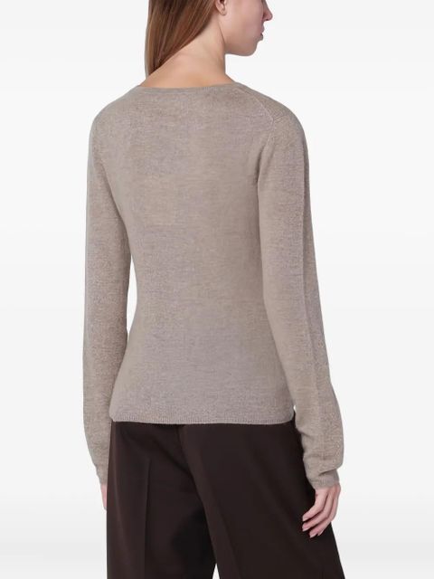 Almada Label long-sleeve sweater - Neutrals