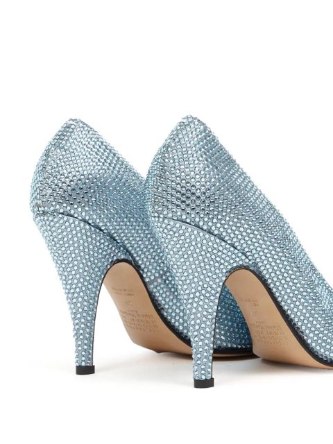 Maison Margiela Tabi 110mm rhinestone-embellished pumps - Blue