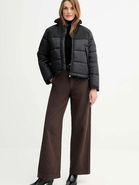 G-Star spodnie bawełniane damskie kolor brązowy szerokie high waist D26432.E078 - zdjęcie produktu nr 2