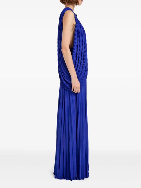 Proenza Schouler pleated embellished maxi party dress - Blue