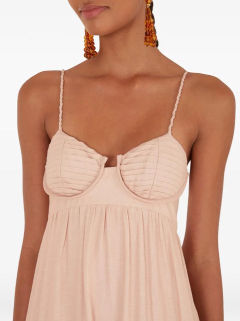 FARM Rio braided straps panelled maxi dress - Neutrals